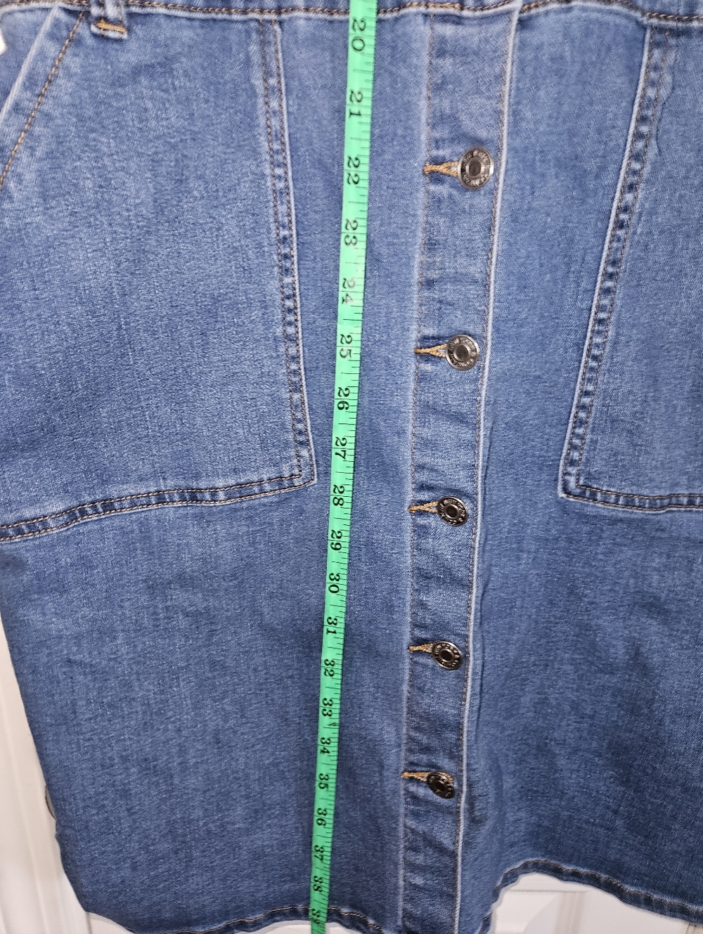 NY&C Co. Puff Sleeve Denim Dress Sz XL - Picture 12 of 14